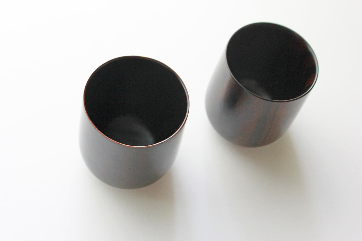 両極の酒器『会津桐×本黒檀』 – AIZU361